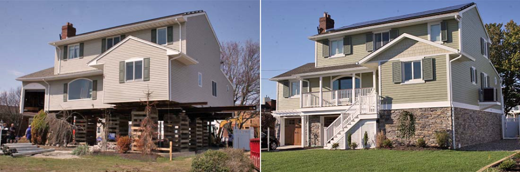 Elevated Home Before and After